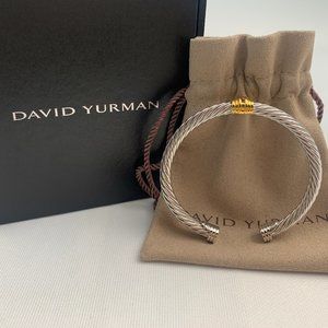 925 Silver & Little Red Diamond Gold Bracelet